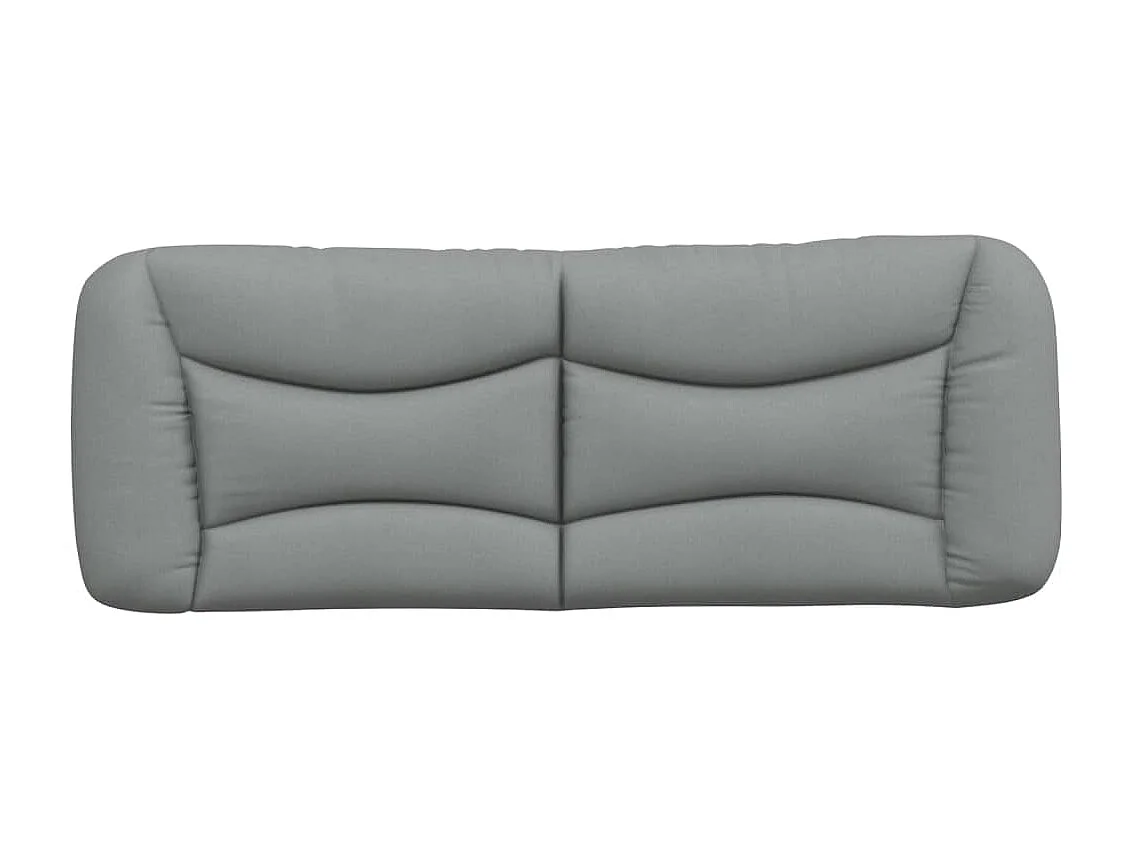 Coussin de tête de lit Hvar gris clair 140 cm tissu
