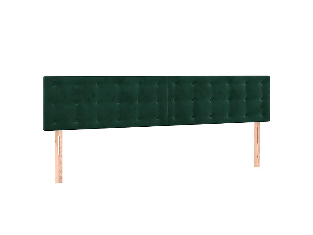 Kopfteile Dunkelgrün 160x5x78/88 cm Samt