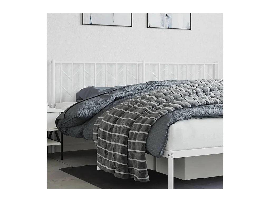 Hoofdbord 200 cm metaal wit