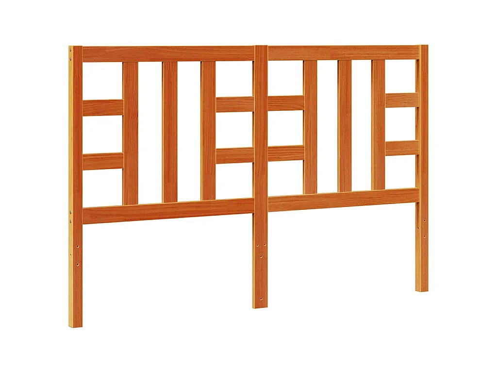 Testiera Marrone Cera 150 cm in Legno Massello di Pino