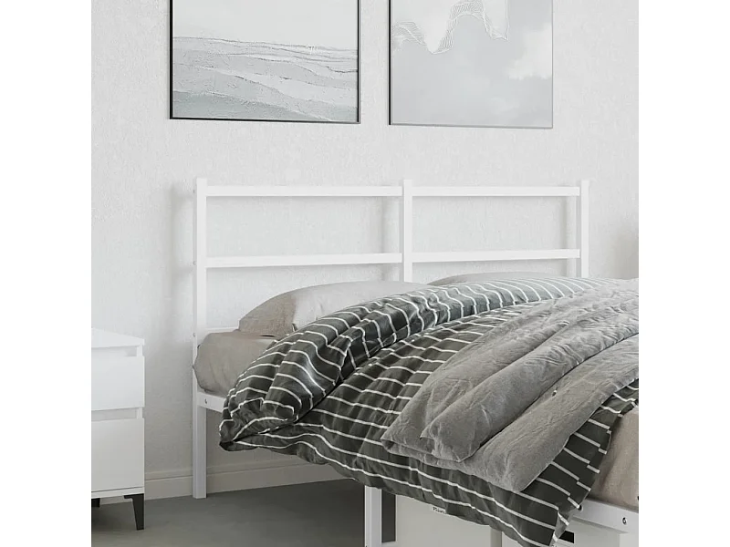 Cabecero de metal blanco 135 cm