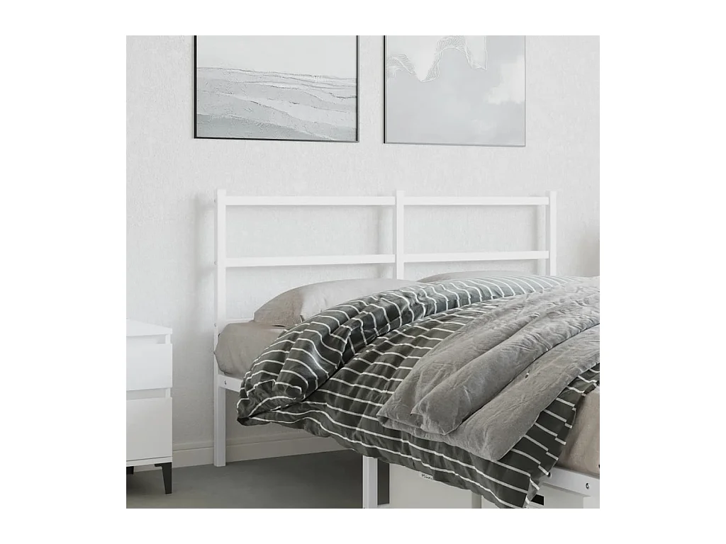 Cabecero de metal blanco 135 cm