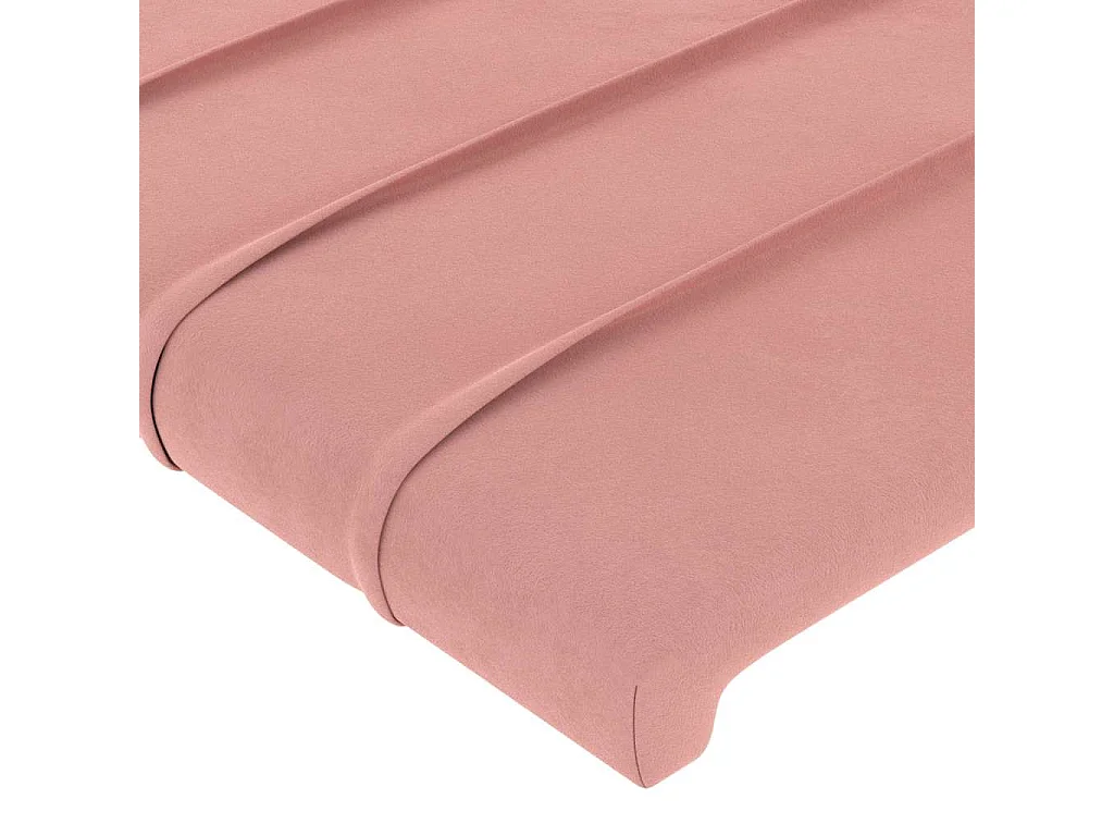 Kopfteil Rosa 160 x 5 x 118/128 cm Samt