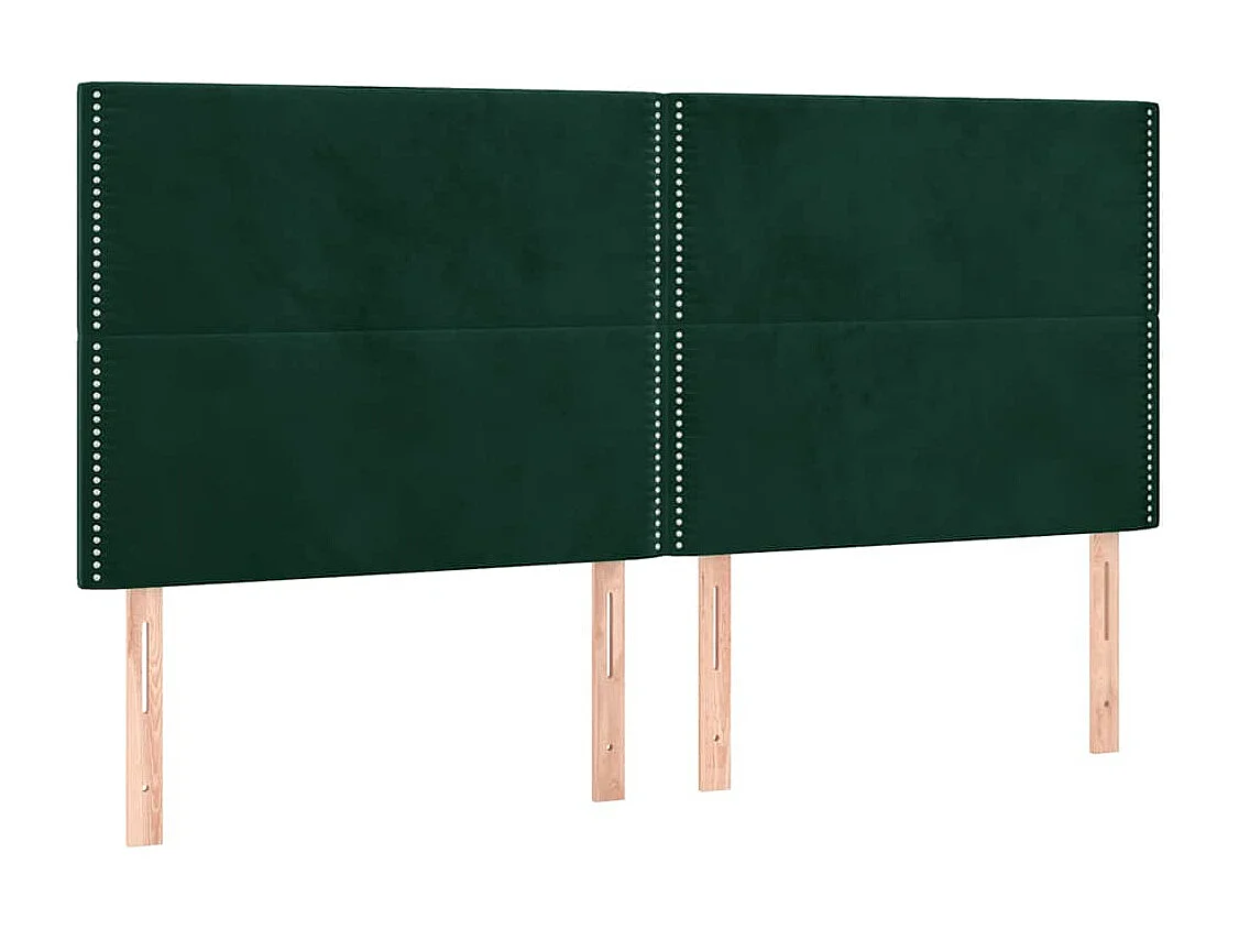 Tête de lit à LED Vert foncé 160x5x118/128 cm Velours