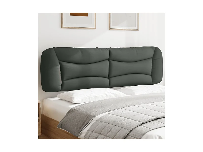 Coussin de tête de lit Hvar gris foncé 180 cm tissu