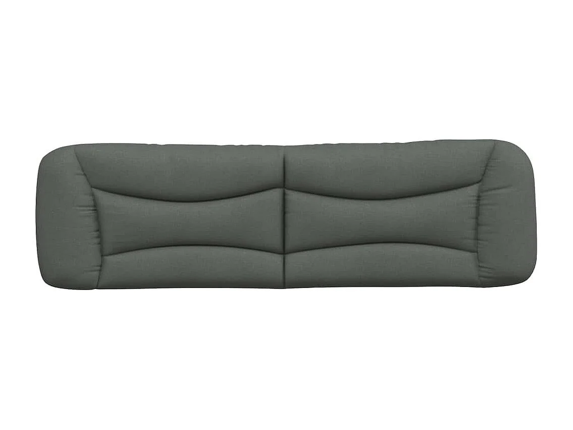 Coussin de tête de lit Hvar gris foncé 180 cm tissu