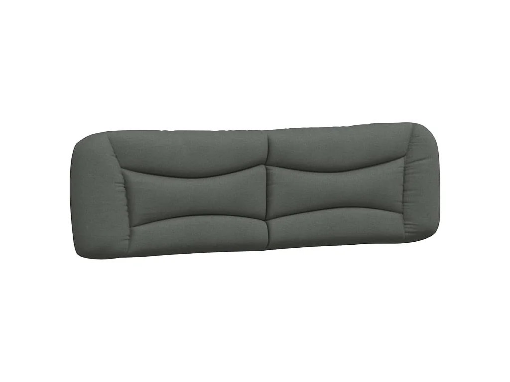 Kopfteil-Kissen "Hvar" Dunkelgrau 180 cm Stoff