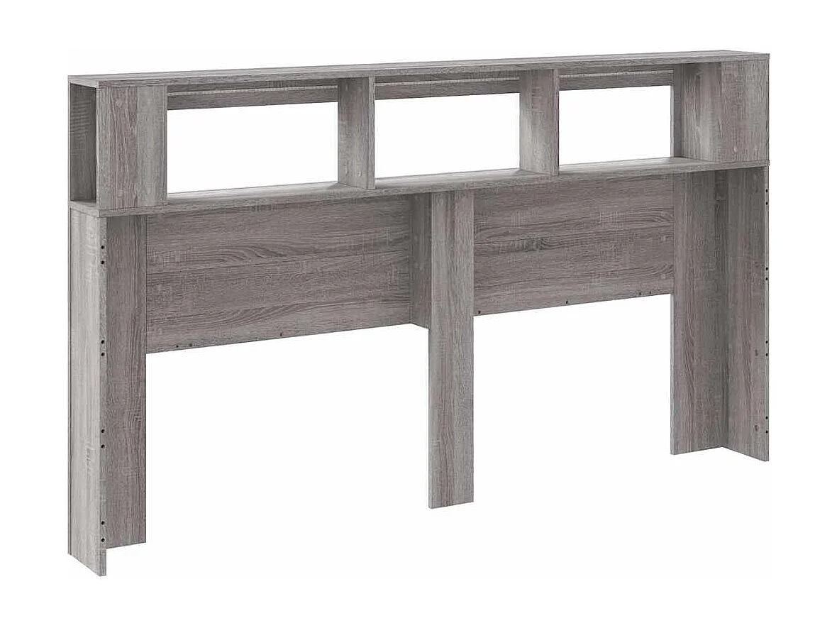 Tête de lit à LED sonoma gris 180x18,5x103,5 cm bois ingénierie