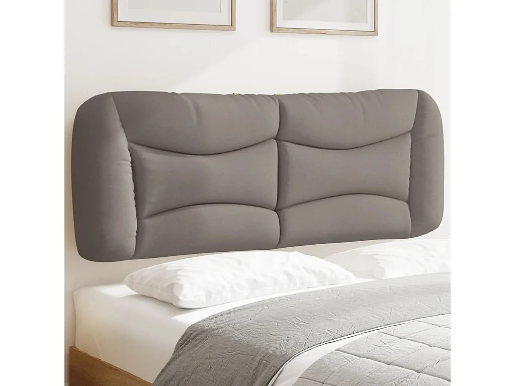 Coussin de tête de lit Hvar taupe 140 cm tissu