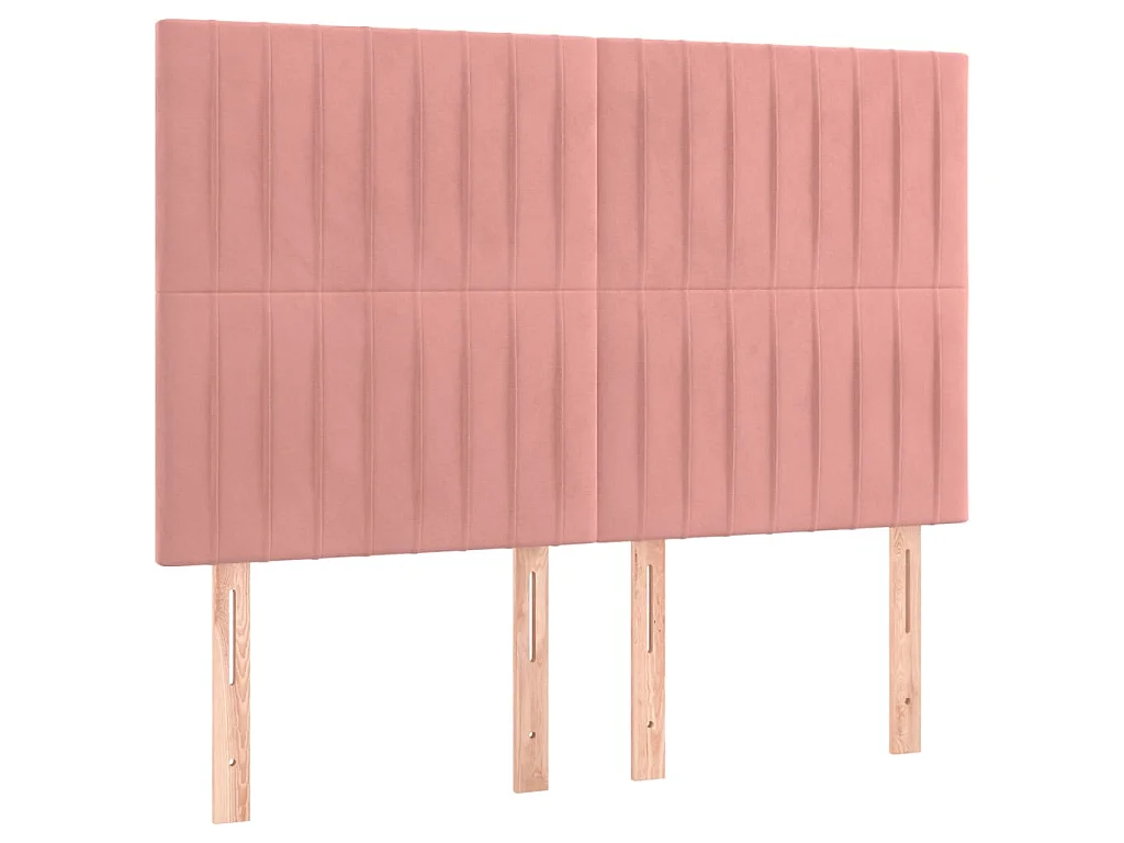 Tête de lit à LED Rose 144x5x118/128 cm Velours