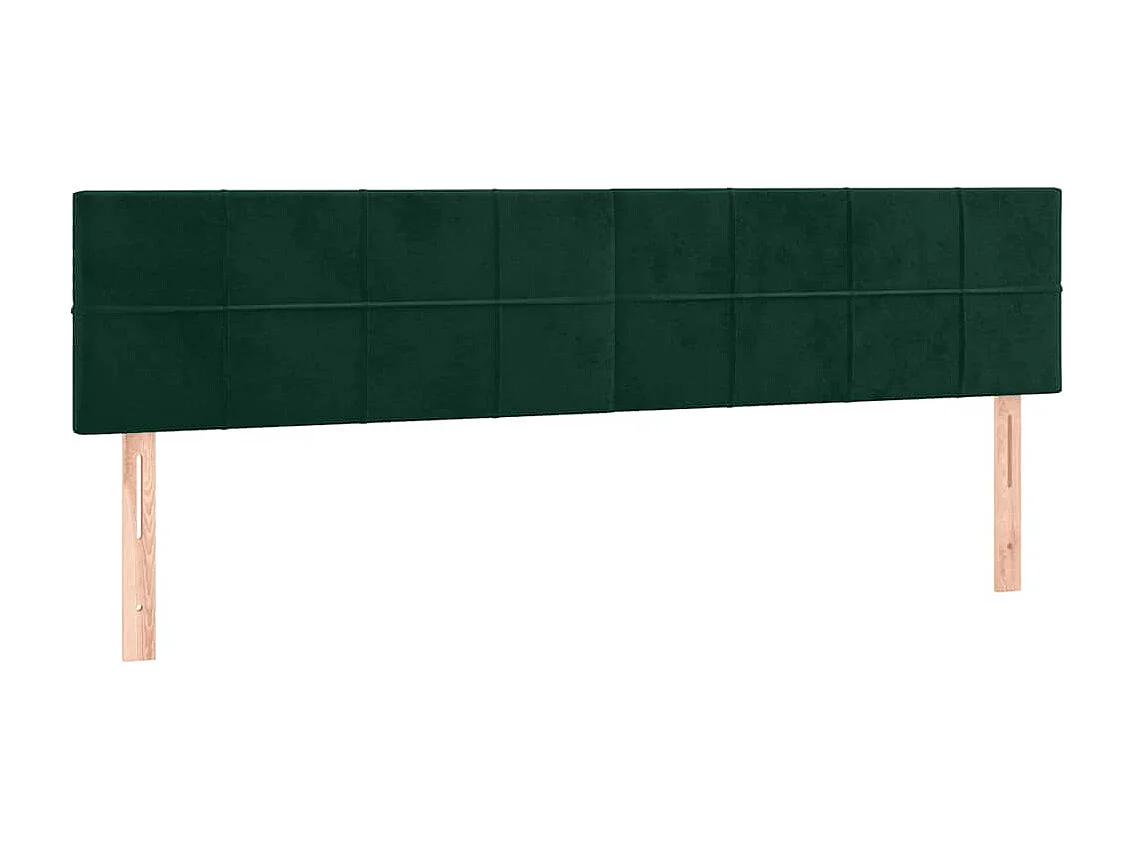 Hoofdbord LED 160x5x78/88 cm fluweel donkergroen