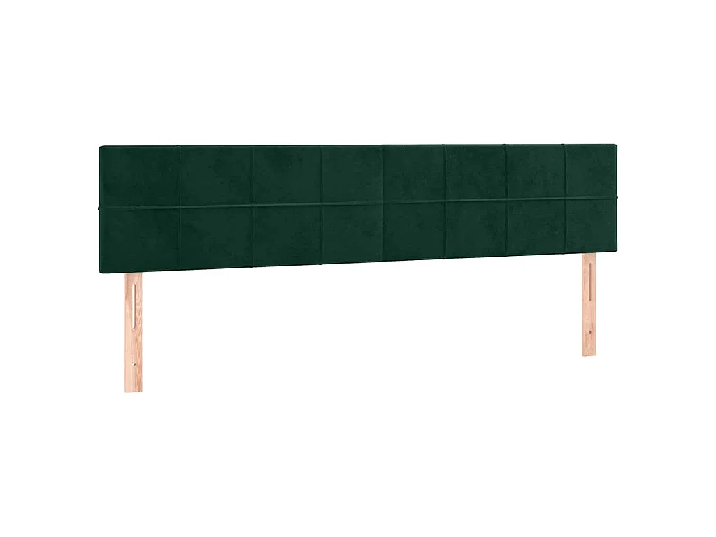 Tête de lit à LED Vert foncé 160x5x78/88 cm Velours
