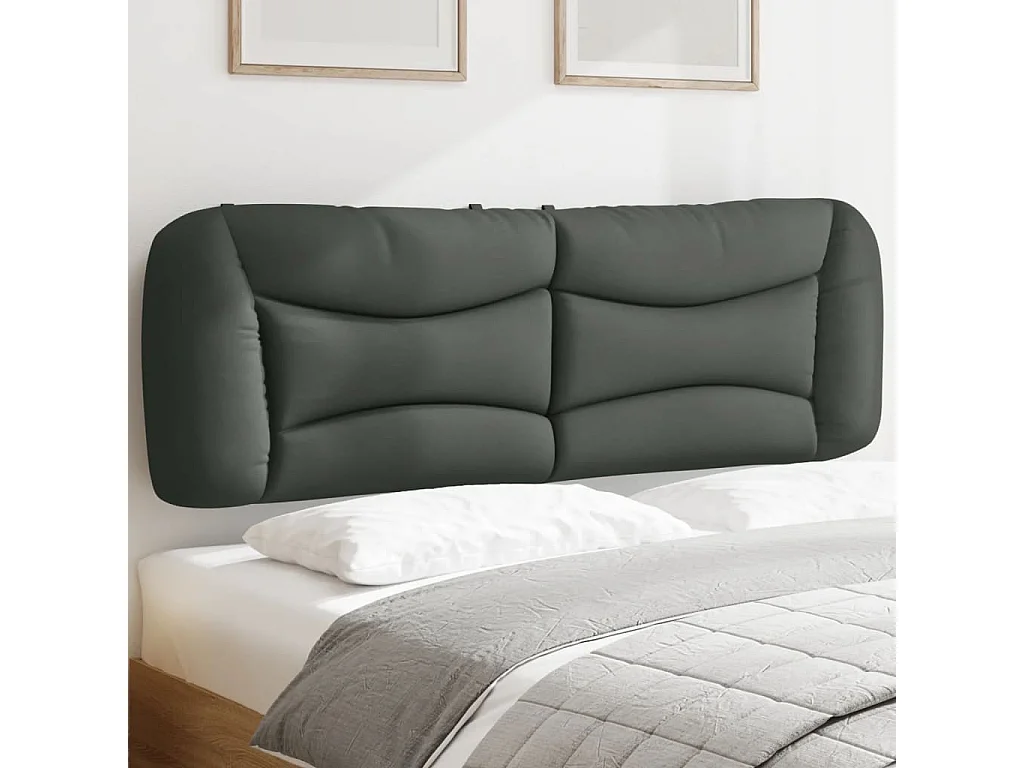 Hoofdbordkussen "Hvar" 160 cm stof donkergrijs