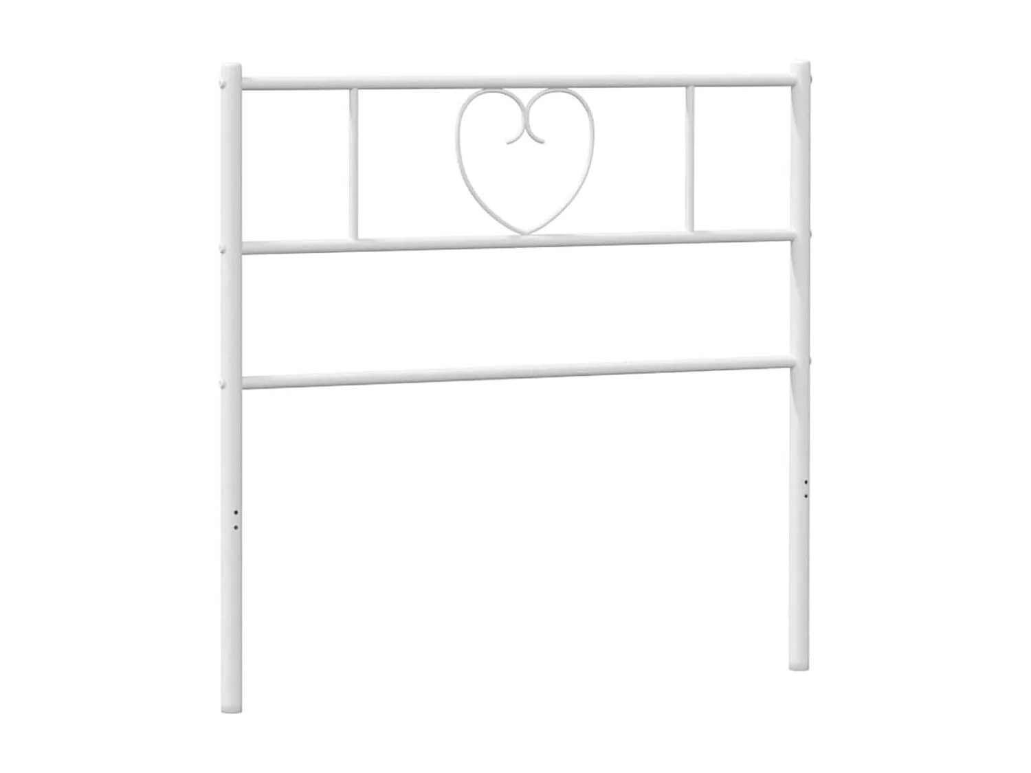 Vervangend hoofdbord 75 cm metaal wit