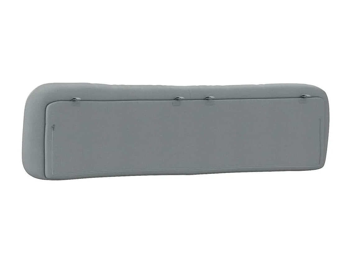 Coussin de tête de lit Hvar gris clair 200 cm tissu