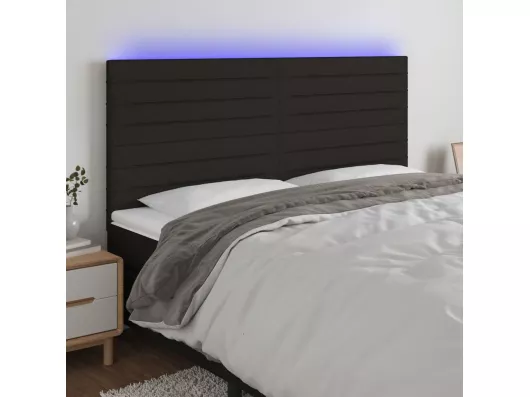 Kauf Unique LED Kopfteil Schwarz 160x5x118/128 cm Stoff