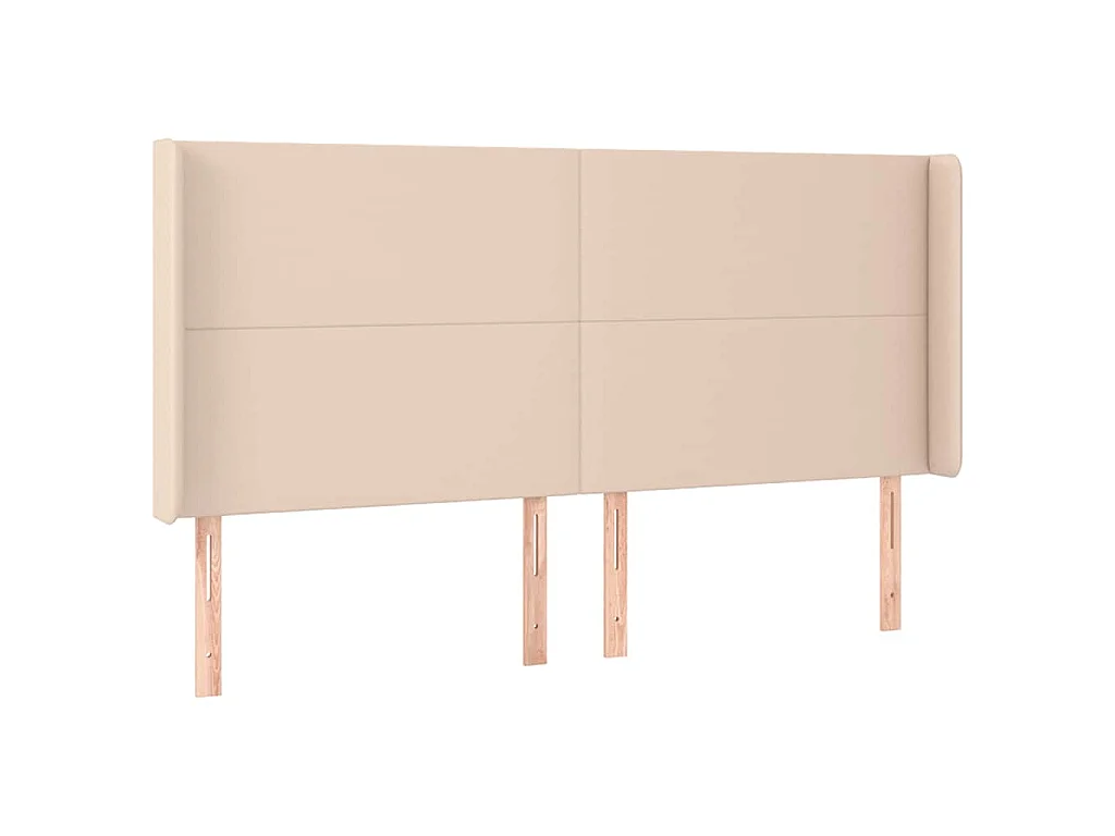 Tête de lit avec oreilles Cappuccino 163x16x118/128 cm