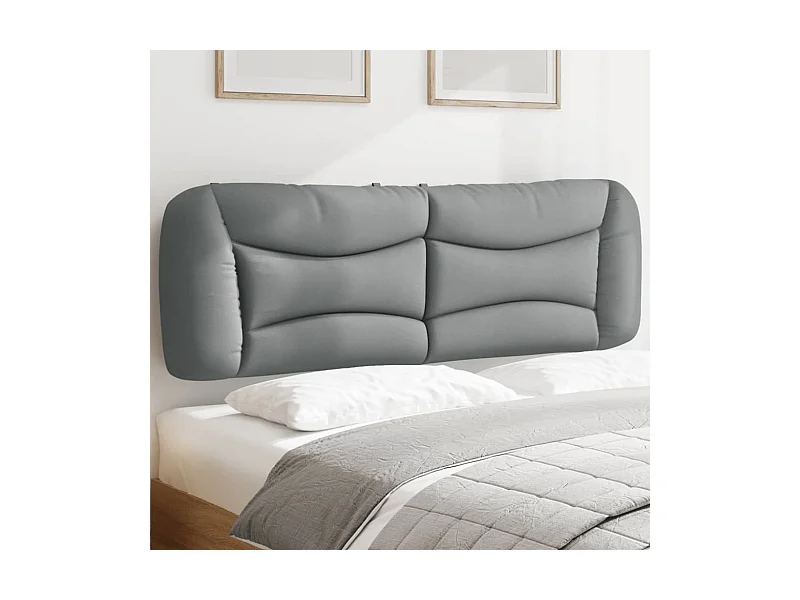 Coussin de tête de lit Hvar gris clair 160 cm tissu