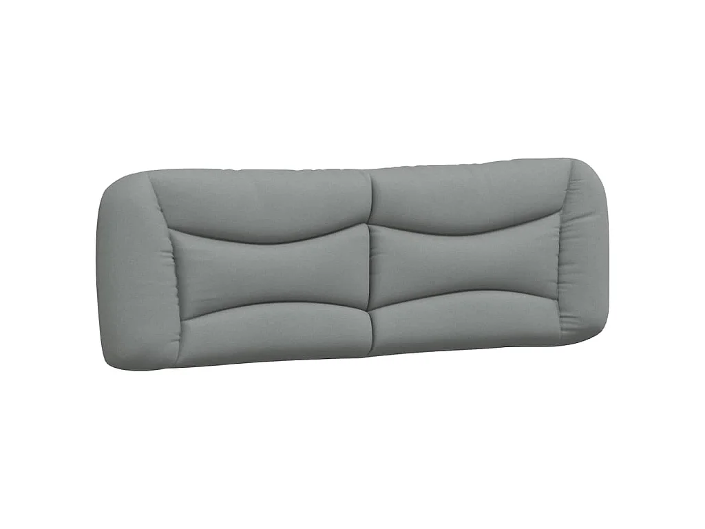 Cuscino Testiera Hvar Grigio Chiaro 160 cm in Tessuto