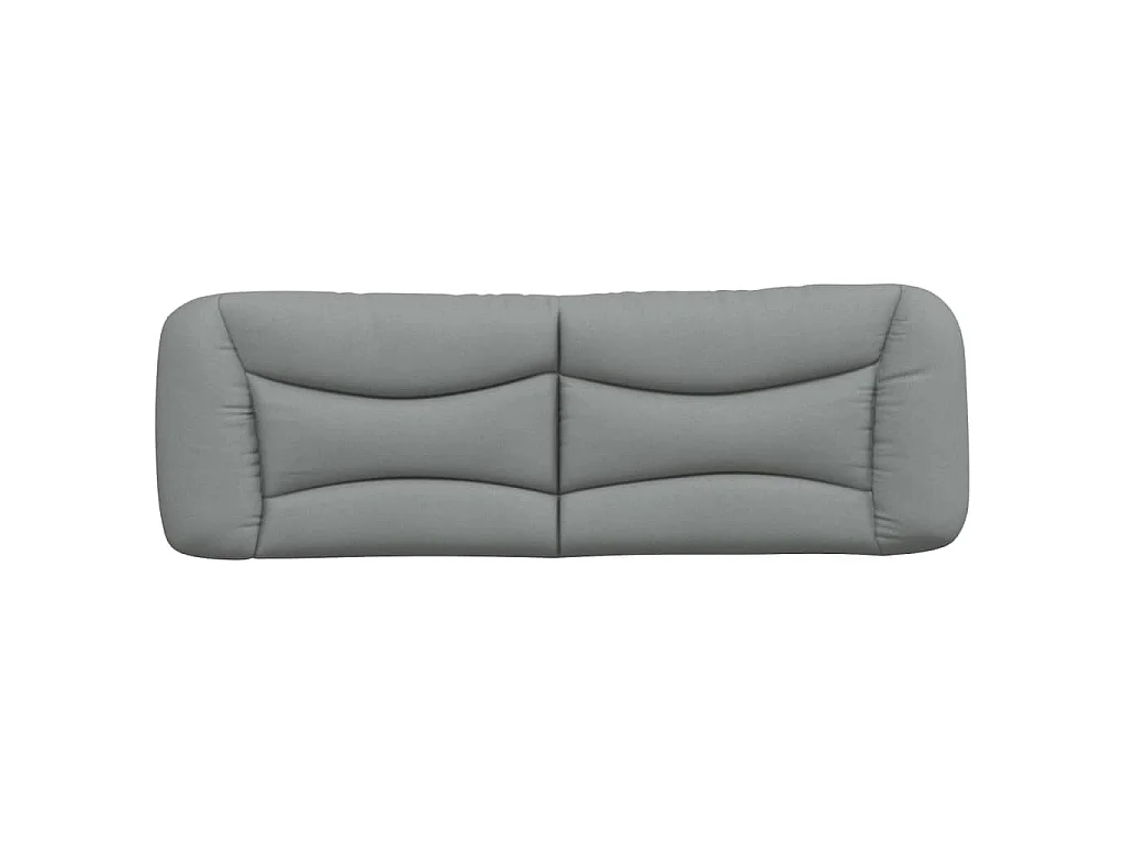 Cuscino Testiera Hvar Grigio Chiaro 160 cm in Tessuto