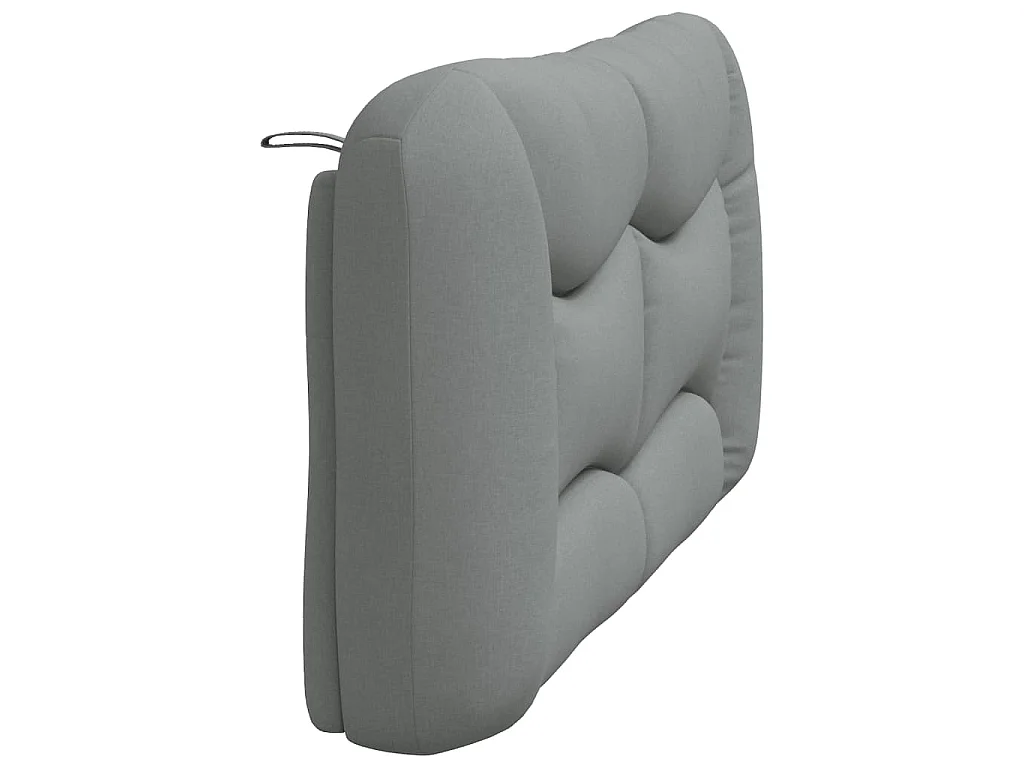 Cuscino Testiera Hvar Grigio Chiaro 160 cm in Tessuto