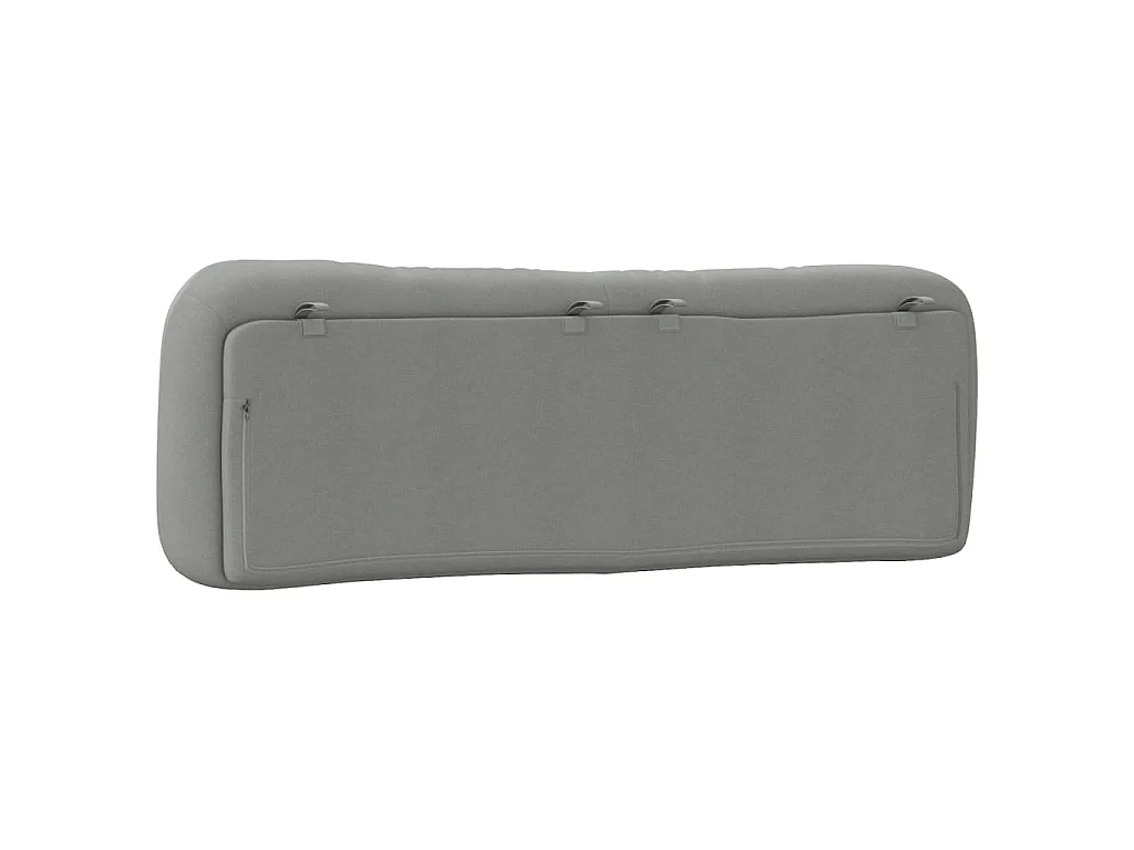 Cuscino Testiera Hvar Grigio Chiaro 160 cm in Tessuto