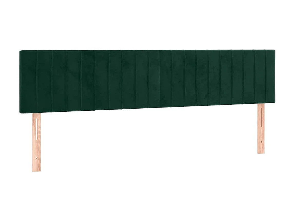 Testiera a LED Verde Scuro 160x5x78/88 cm in Velluto