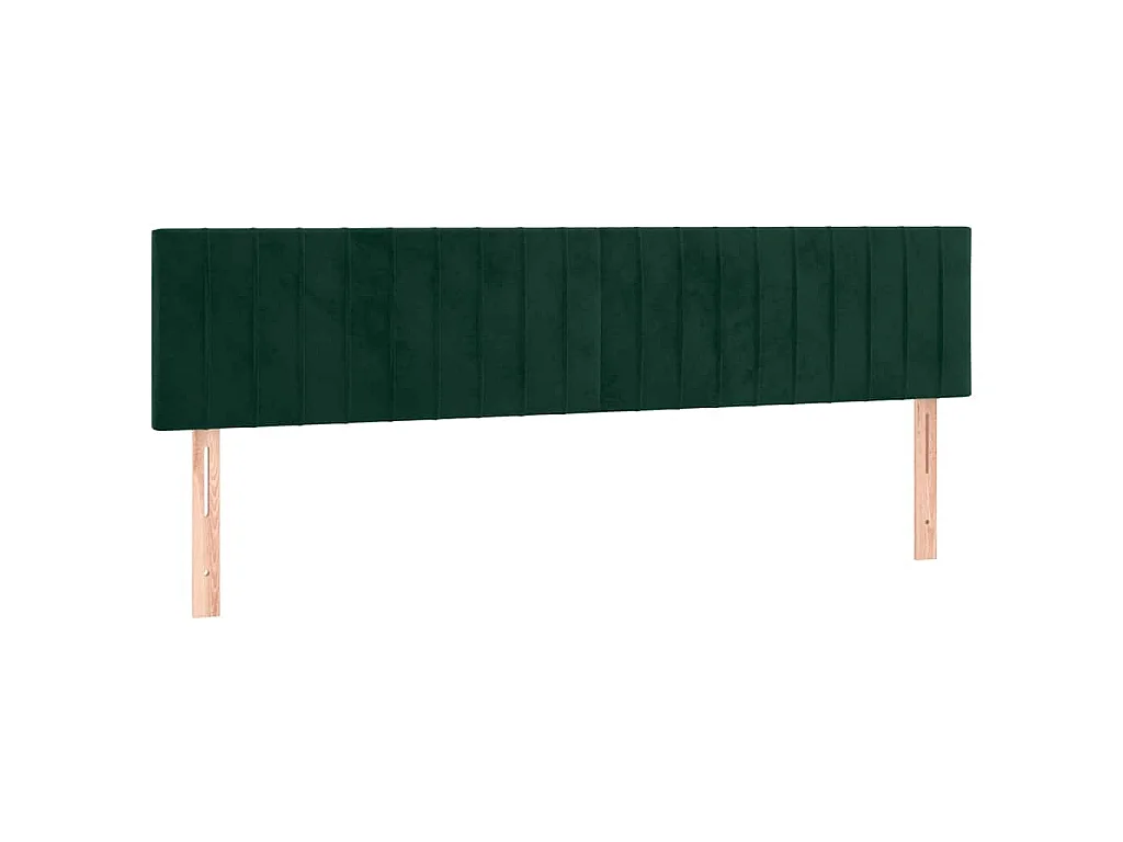 Tête de lit à LED Vert foncé 160x5x78/88 cm Velours