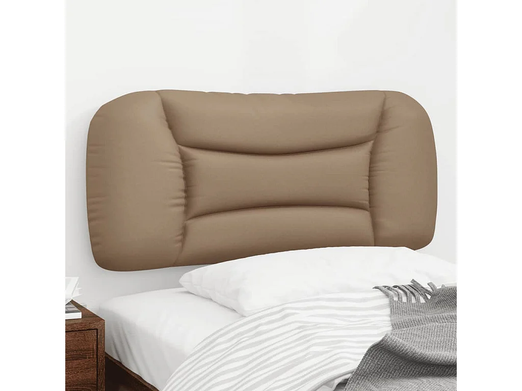 Kopfteil-Kissen "Hvar" Cappuccino-Braun 90 cm Kunstleder