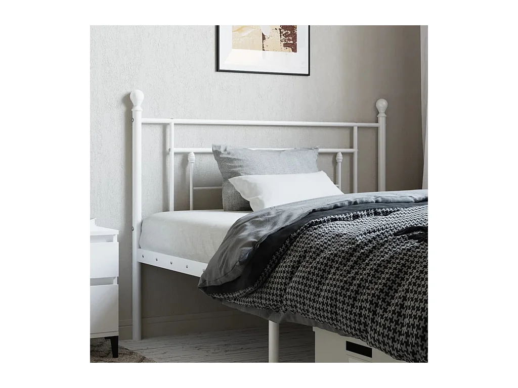 Tête de lit métal blanc 100 cm