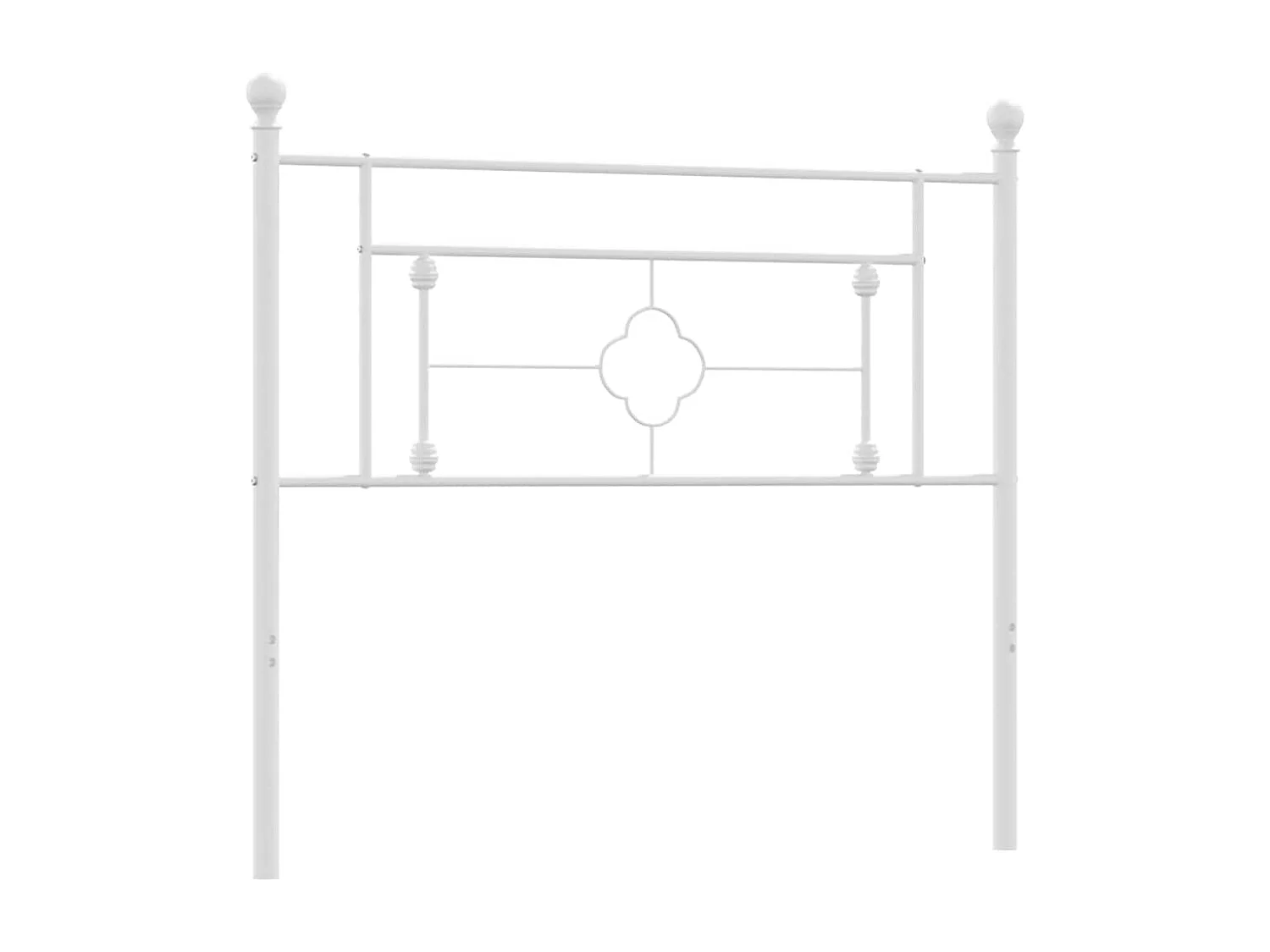 Ersatz-Kopfteil Metall Weiß 107 cm