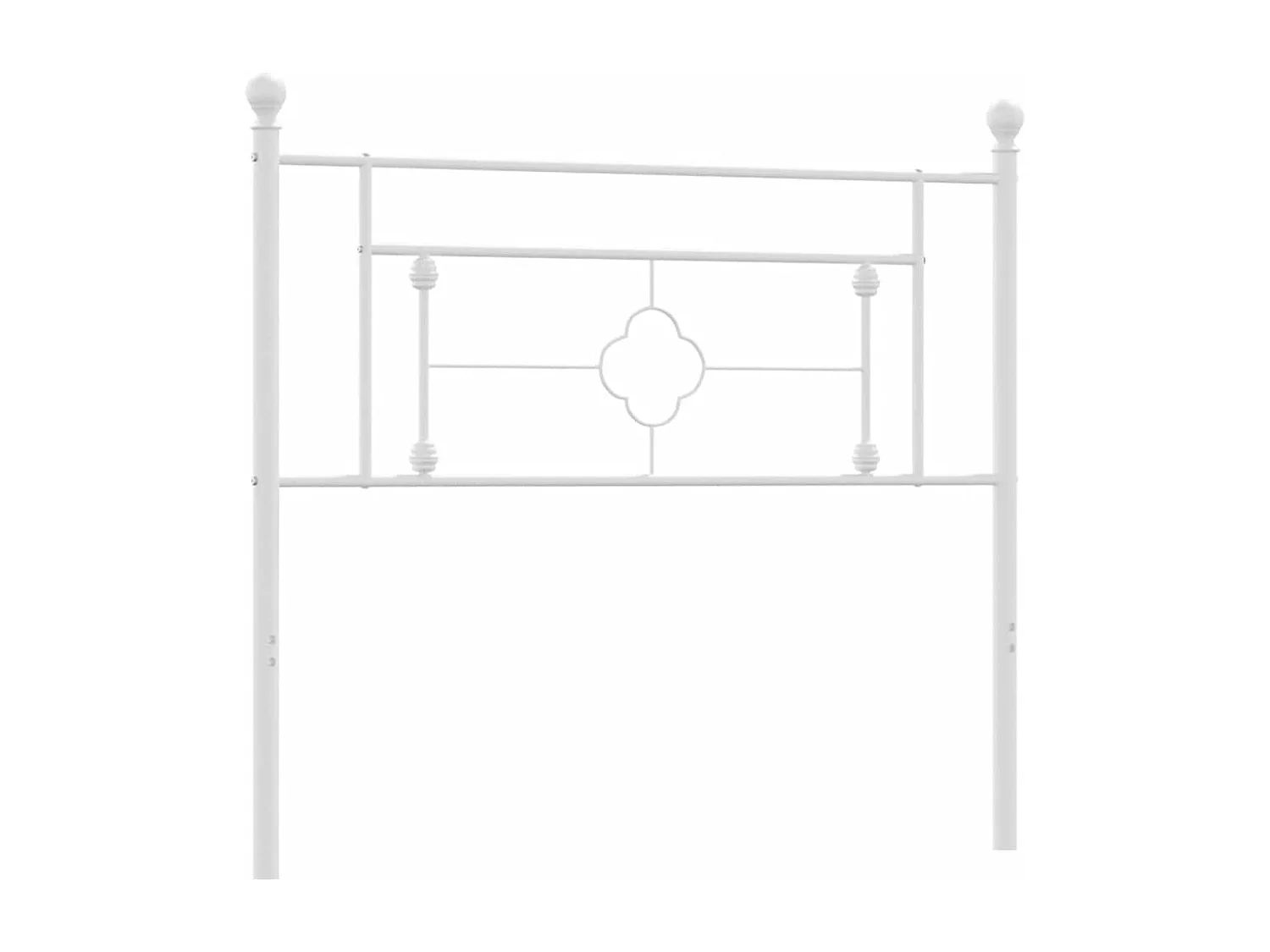 Ersatz-Kopfteil Metall Weiß 107 cm