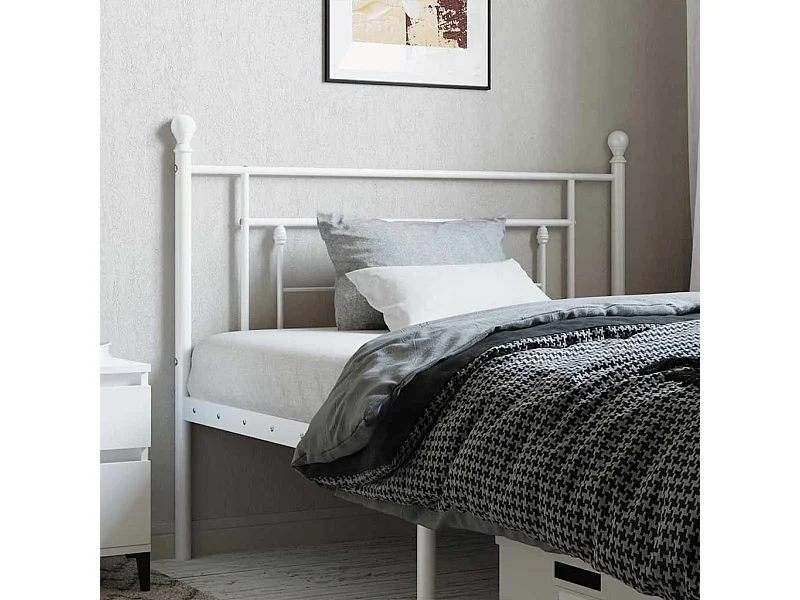 Ersatz-Kopfteil Metall Weiß 107 cm