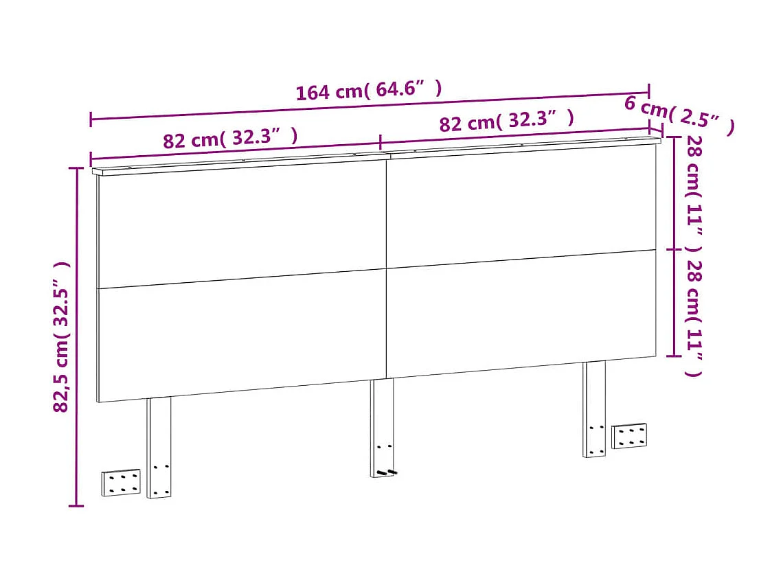 Tête de lit cire marron 160 cm bois massif de pin