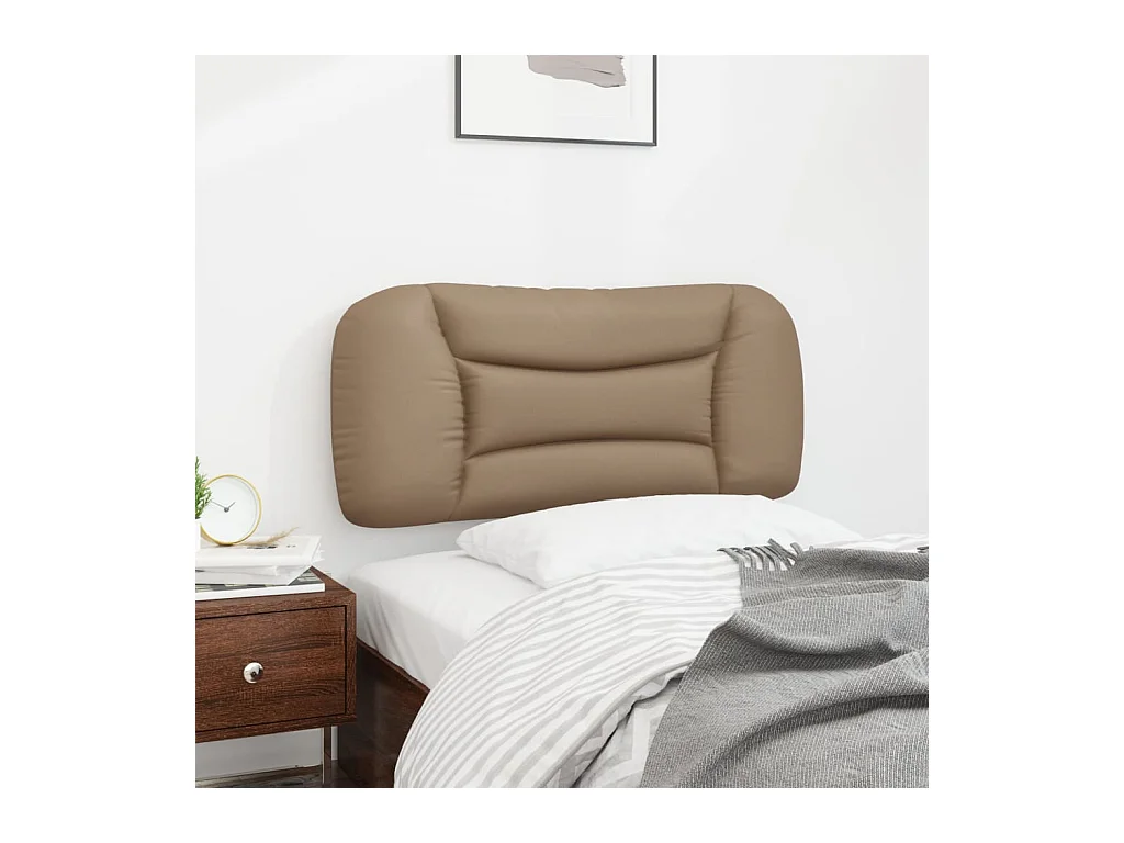 Kopfteil-Kissen "Hvar" Cappuccino-Braun 80 cm Kunstleder
