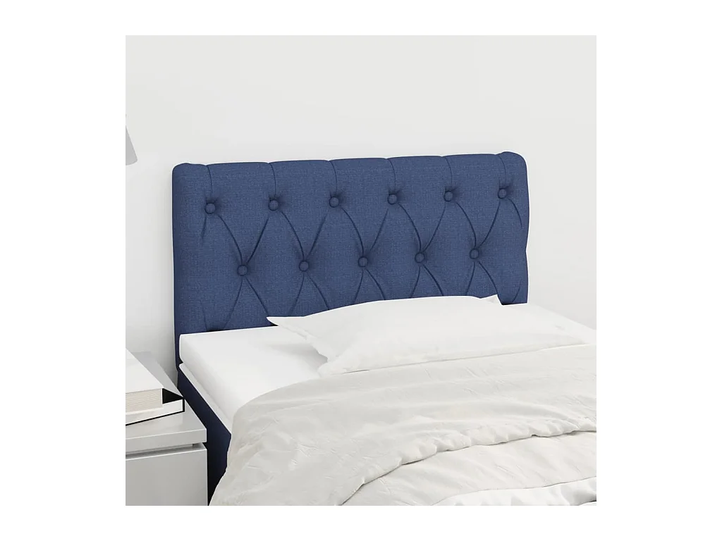 Tête de lit Bleu 80x7x78/88 cm Tissu