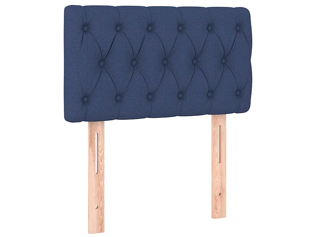 Testiera Blu 80 x 7 x 78/88cm in Tessuto