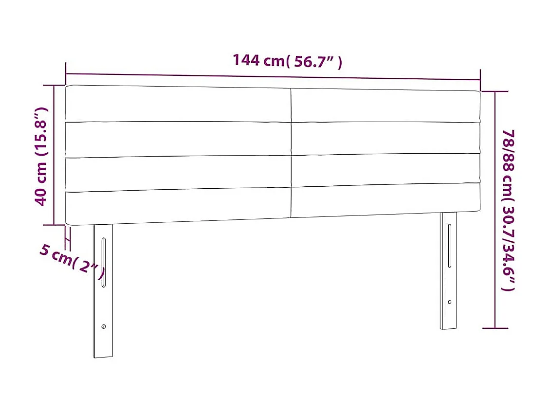Hoofdborden 2 st 72x5x78/88 cm fluweel donkergroen