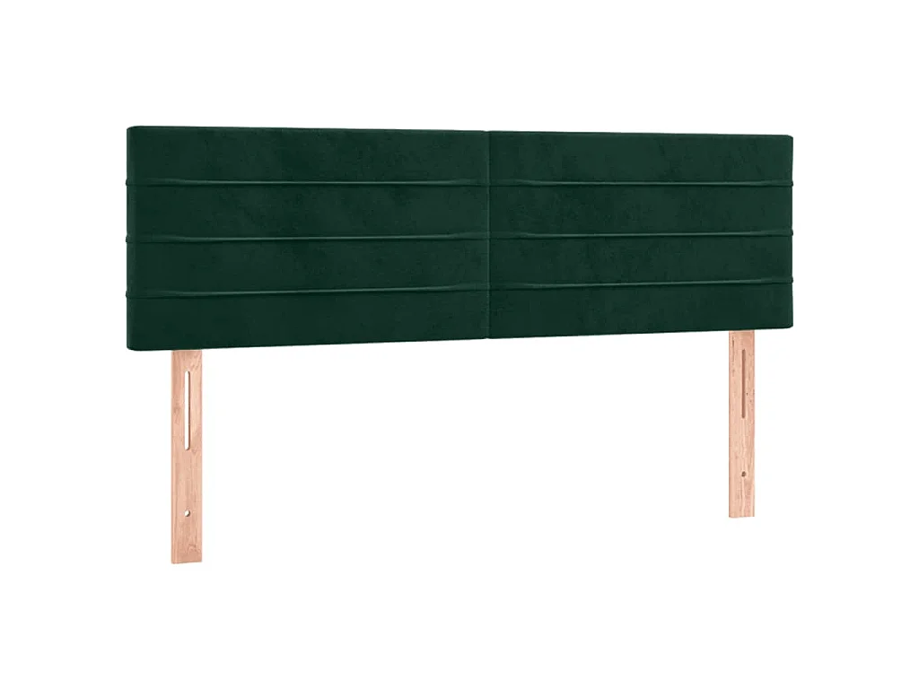 Hoofdborden 144x5x78/88 cm fluweel donkergroen