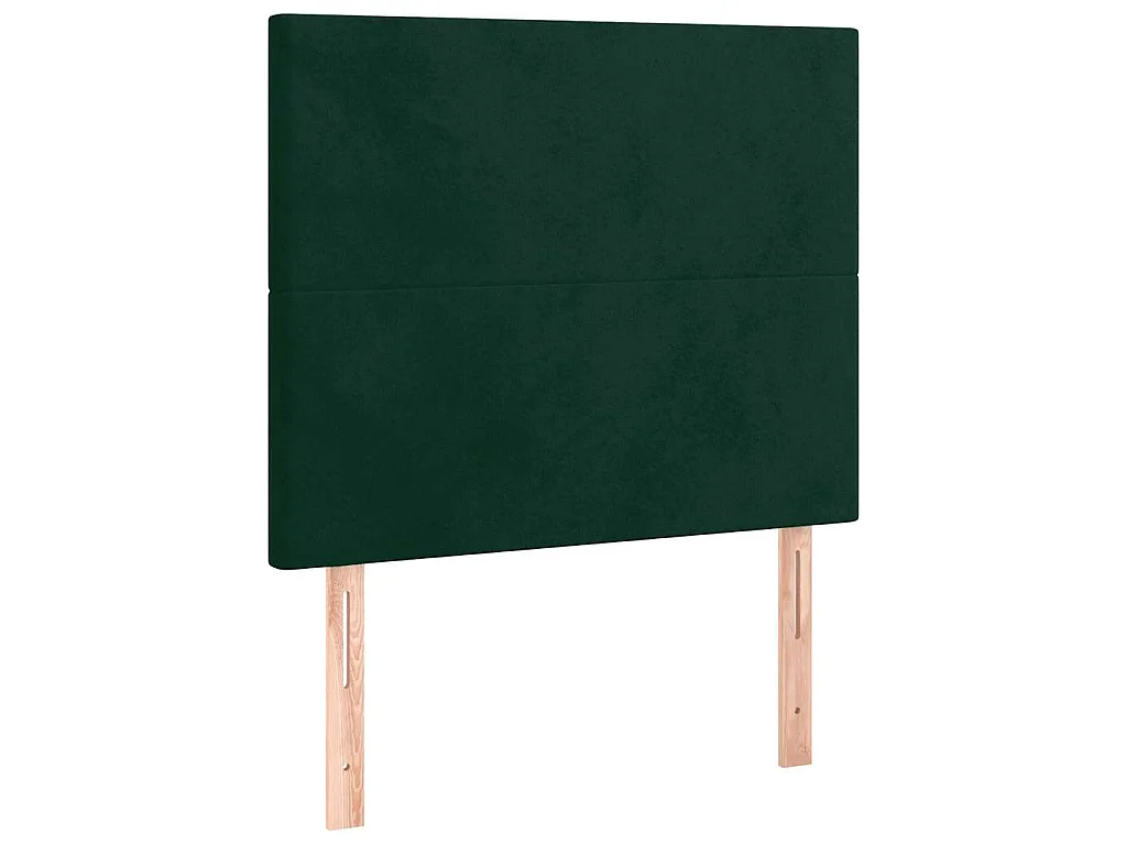 Hoofdbord LED 80x5x118/128 cm fluweel donkergroen