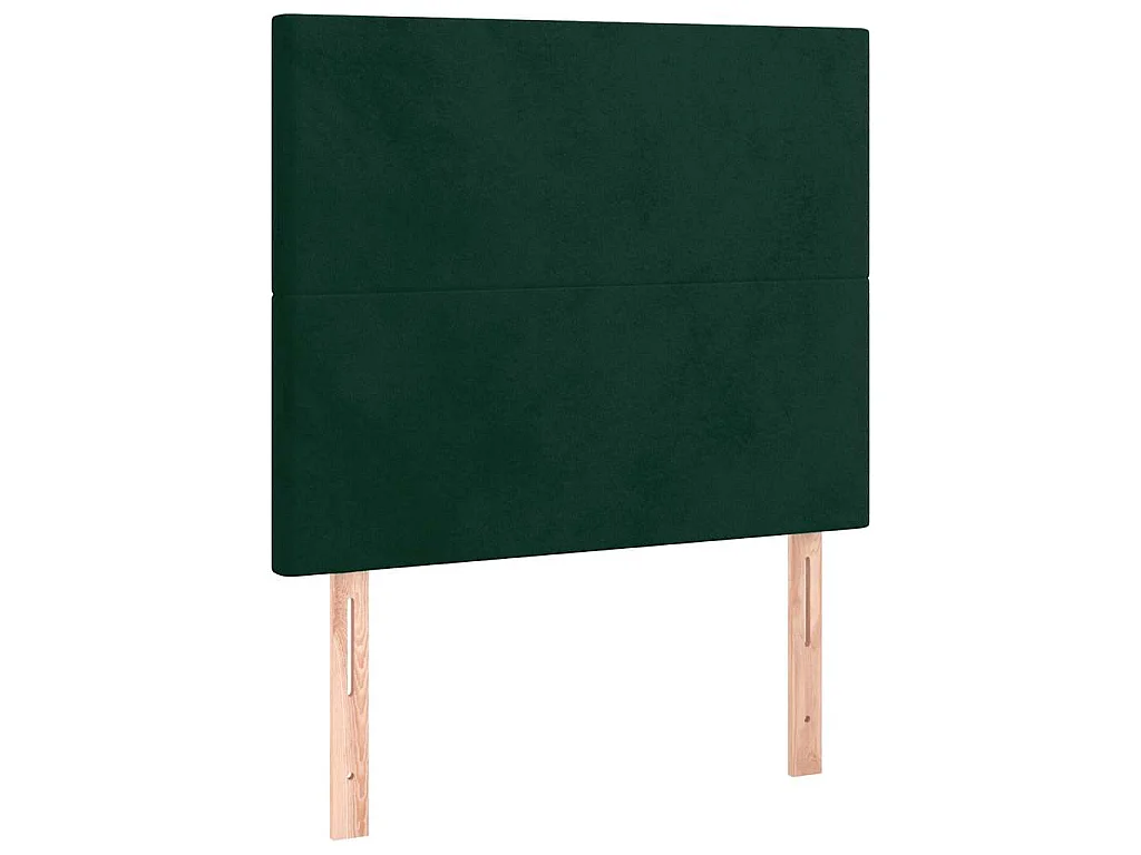 Tête de lit à LED Vert foncé 80x5x118/128 cm Velours