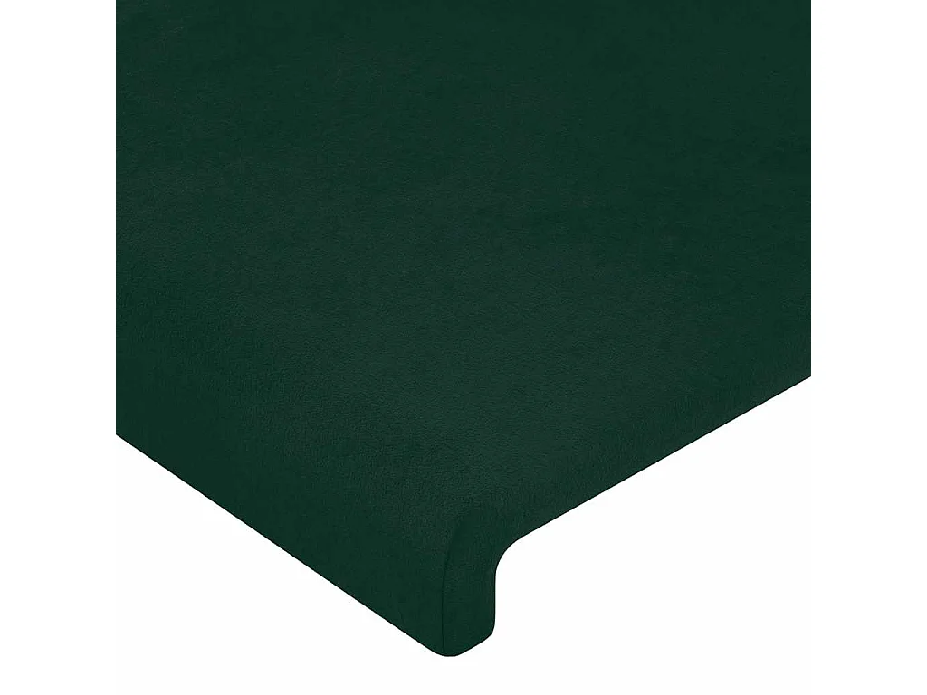 Tête de lit à LED Vert foncé 80x5x118/128 cm Velours