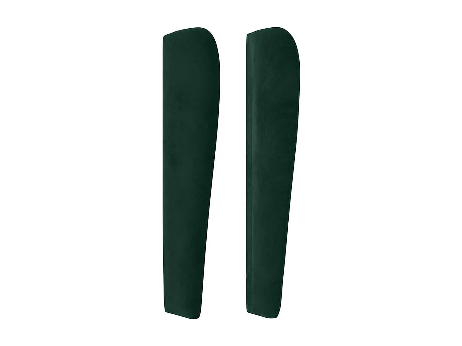 Cabeceira cama c/ abas veludo 147x23x118/128 cm verde-escuro