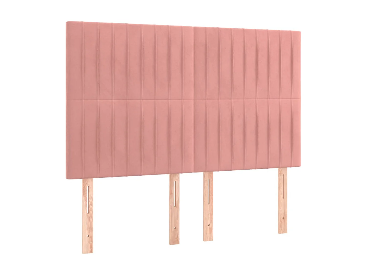 Tête de lit Rose 144x5x118/128 cm Velours