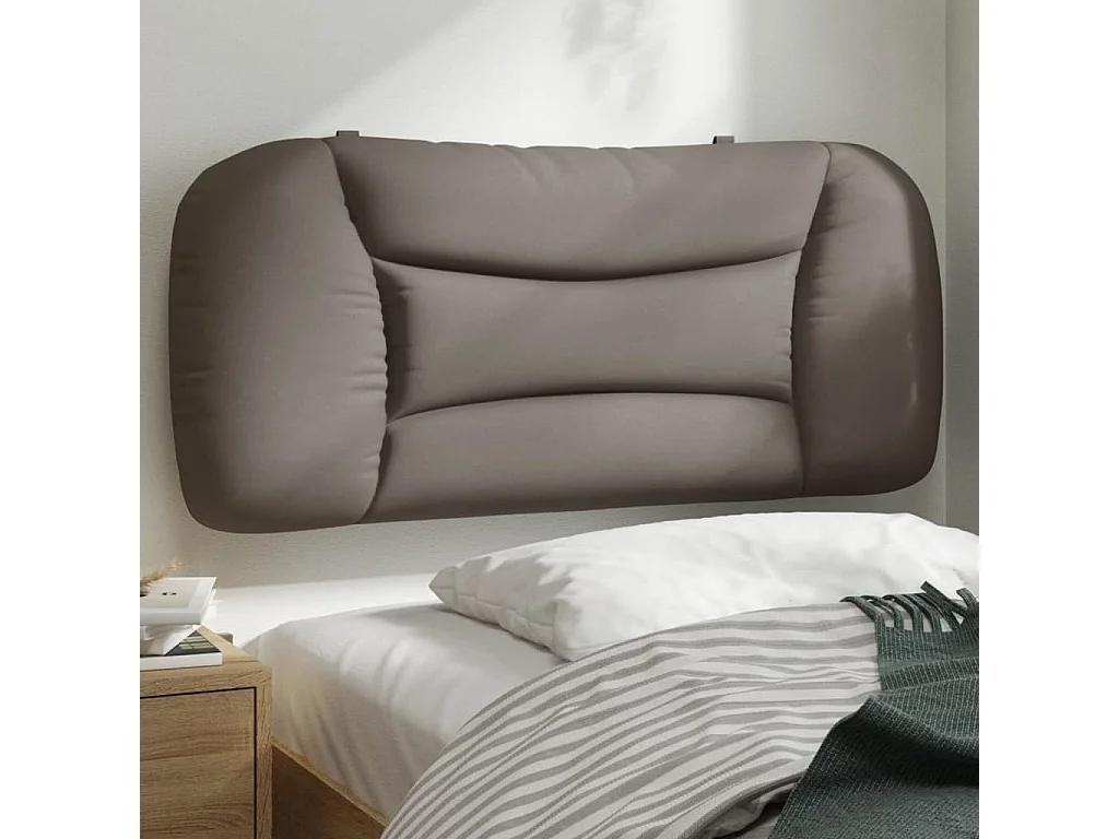 Coussin de tête de lit Hvar taupe 80 cm tissu