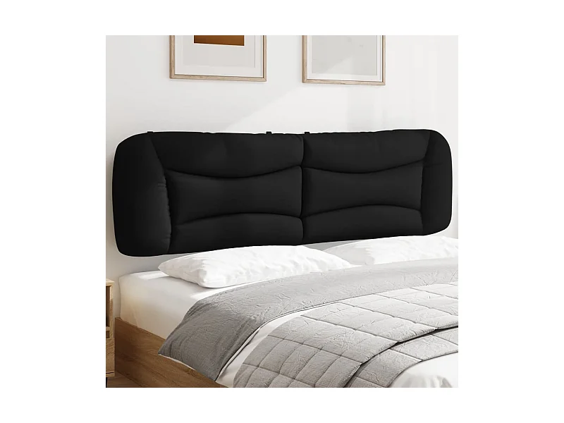 Hoofdbordkussen "Hvar" 180 cm stof zwart