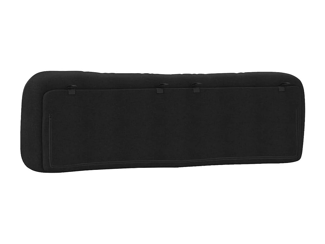 Coussin de tête de lit Hvar noir 180 cm tissu