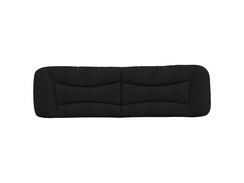 Coussin de tête de lit Hvar noir 180 cm tissu