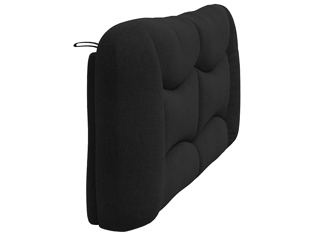 Coussin de tête de lit Hvar noir 180 cm tissu