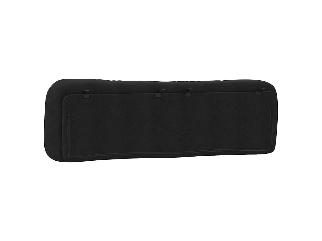 Coussin de tête de lit Hvar noir 180 cm tissu